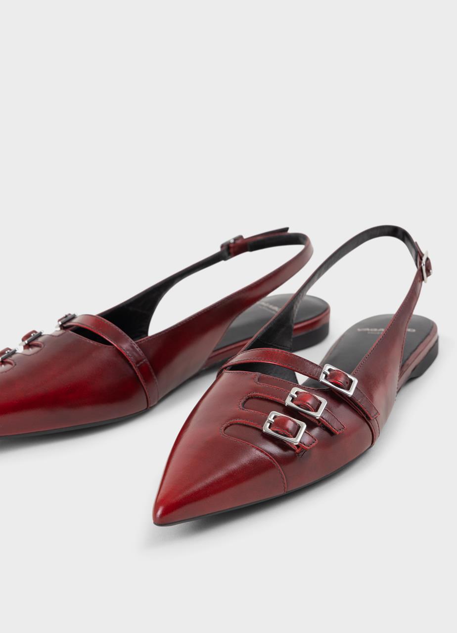 Hermine ballet flats Red brush-off leather