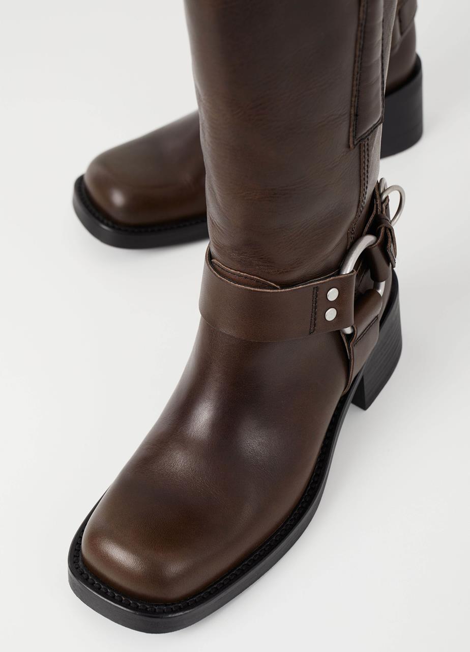 Nour tall boots Brown leather