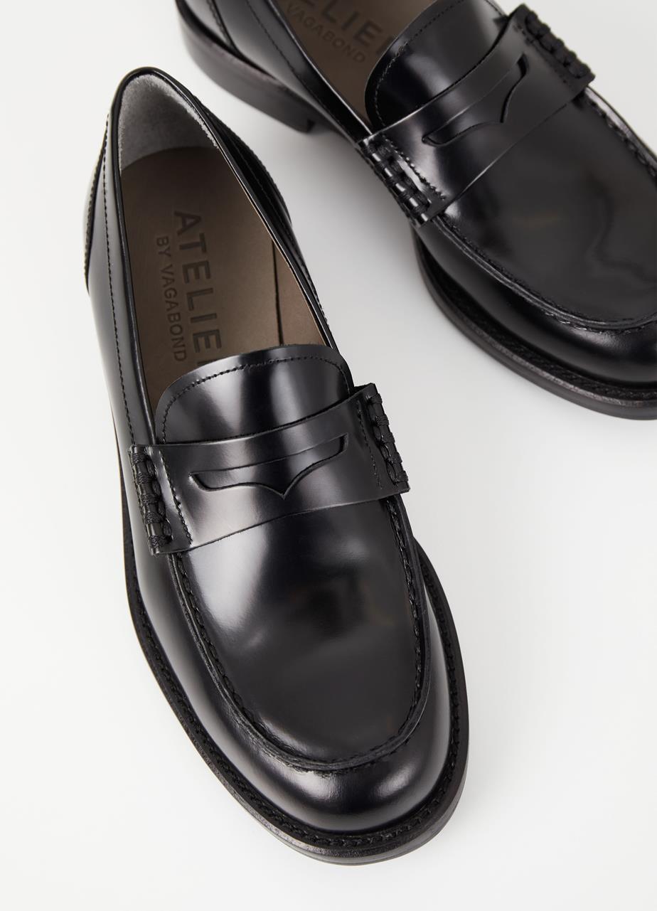 Naima loafers Black polished leather