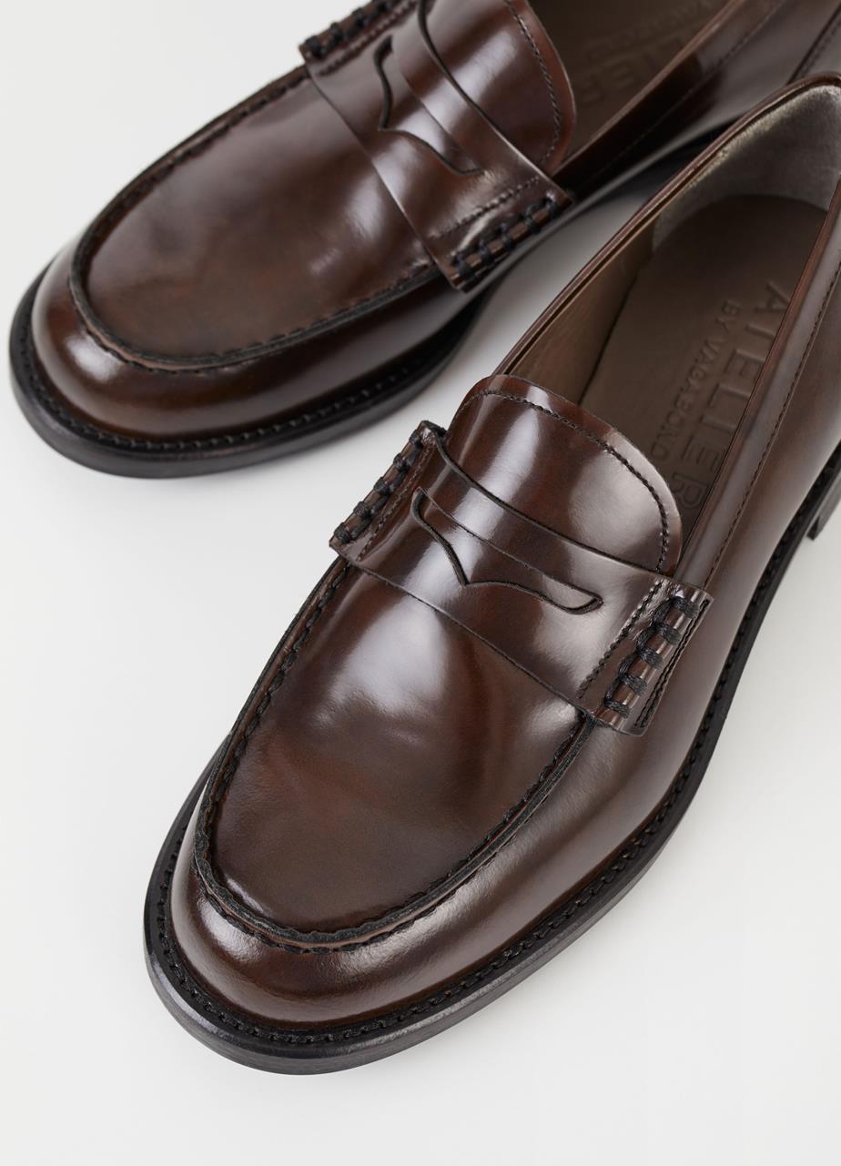 Naima loafers Dark Brown polished leather