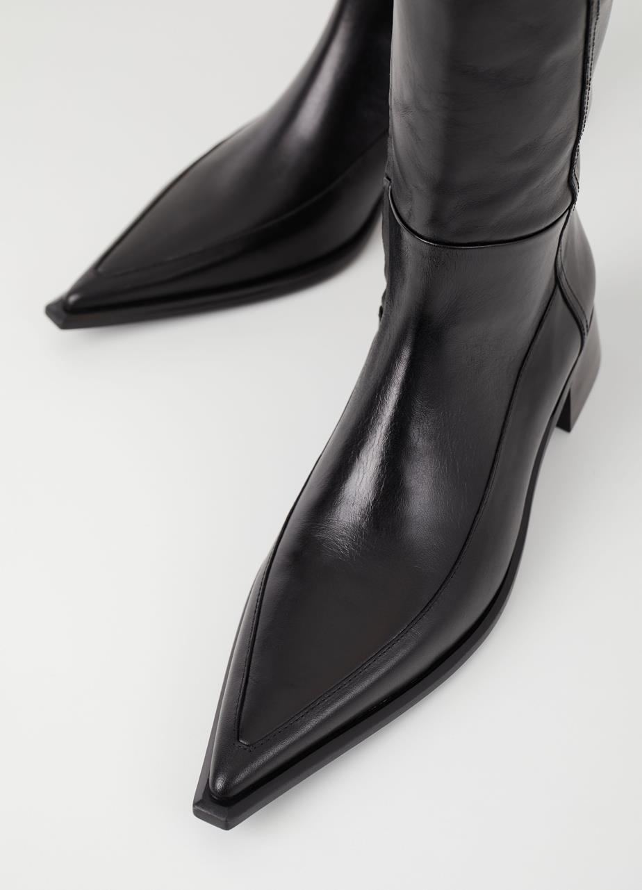 Samira tall boots Black leather