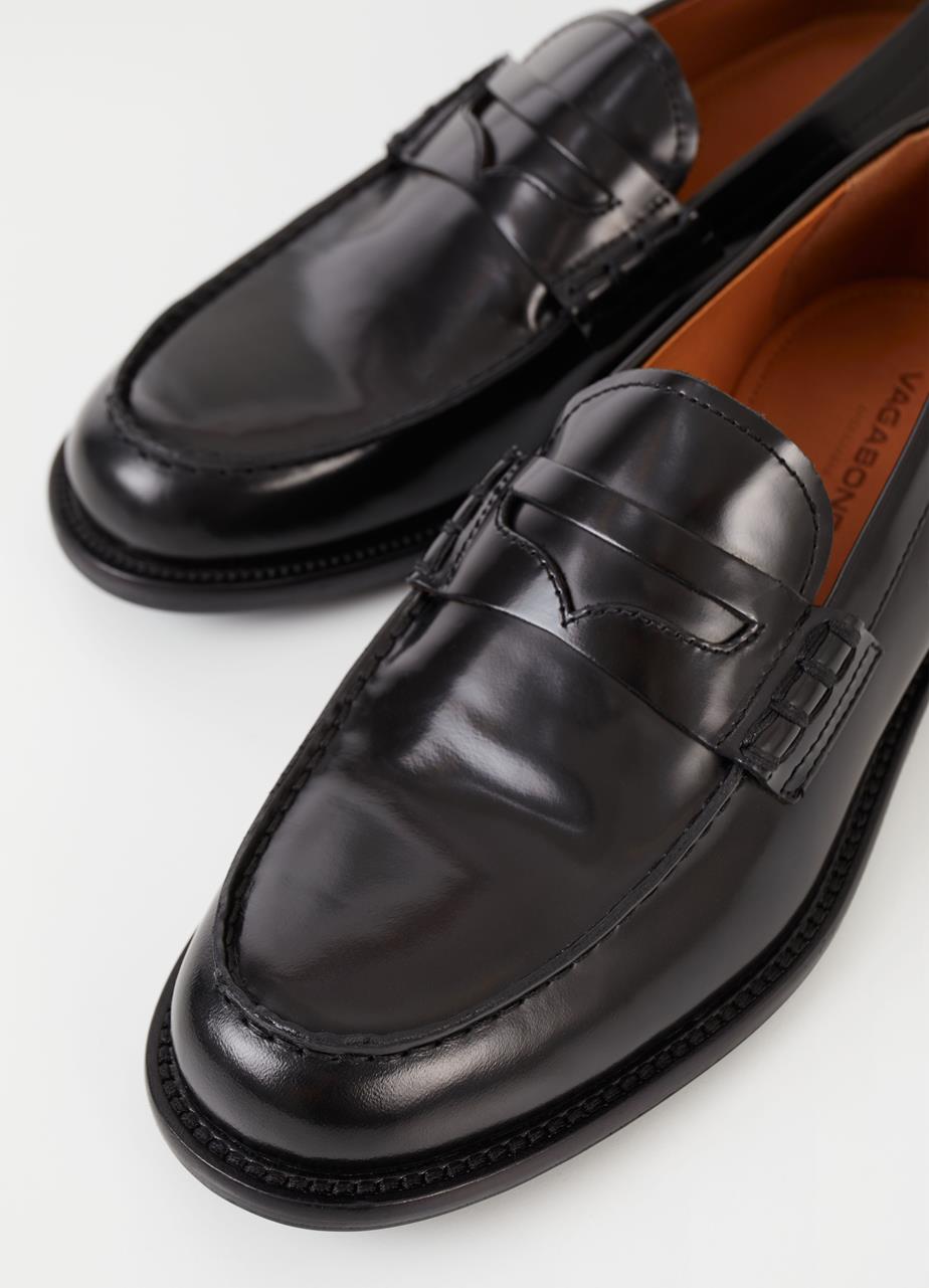 Steven loafers Black polished leather