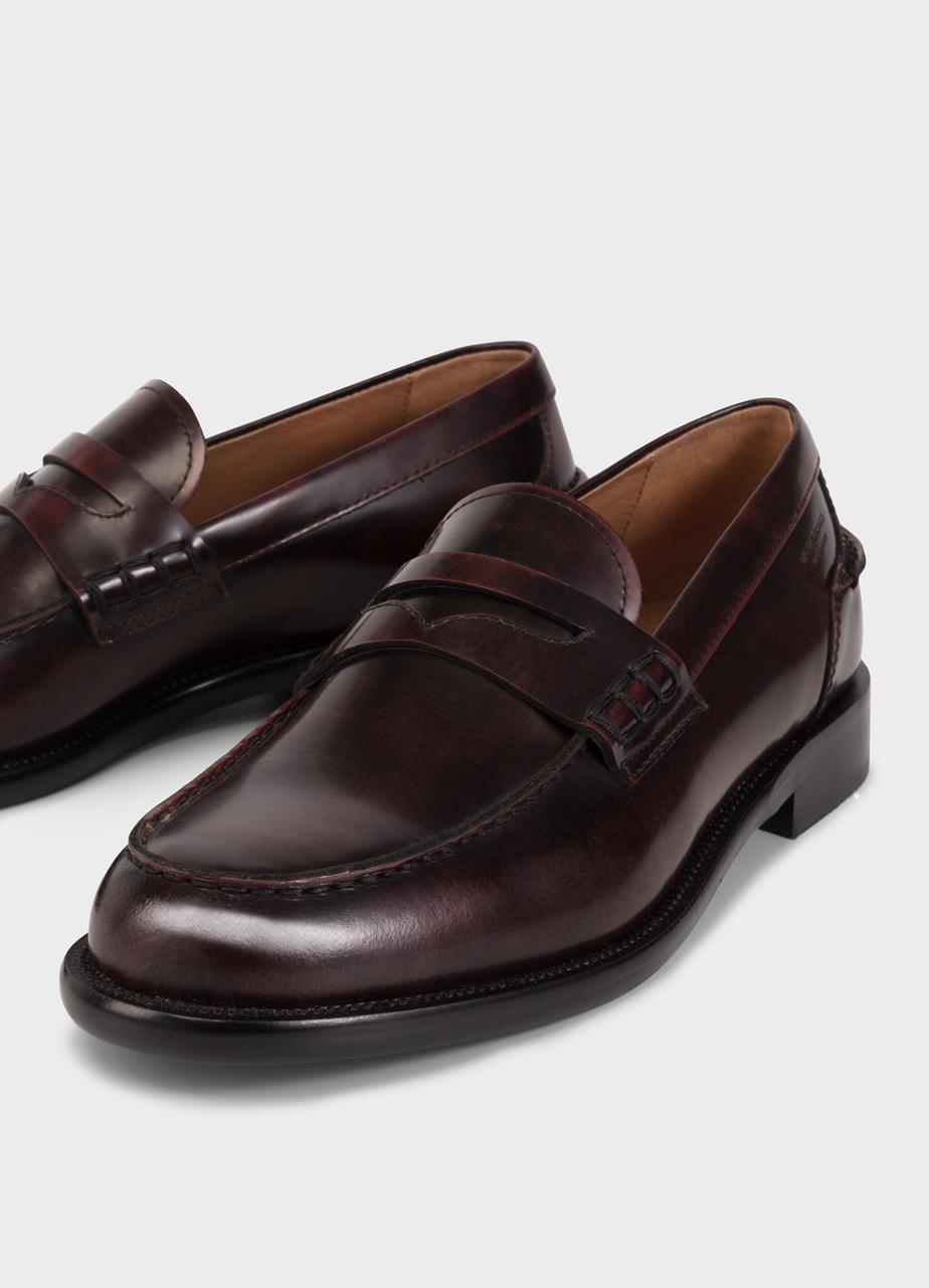 Steven loafers Dark Red polished leather