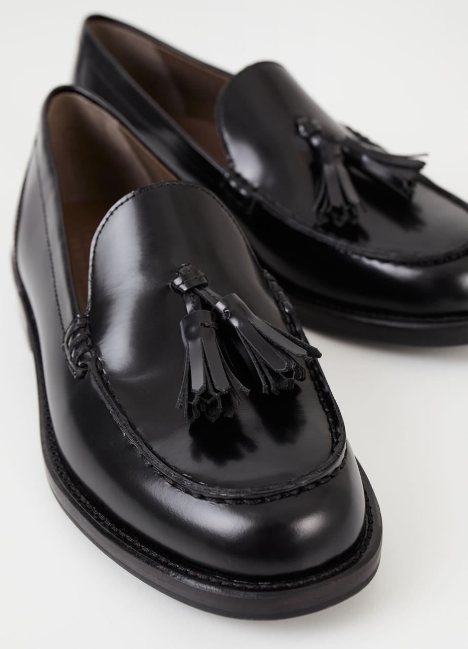Naima loafers Black polished leather