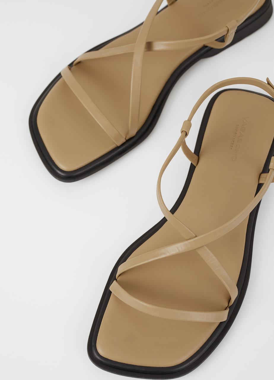 Izzy sandals Beige leather