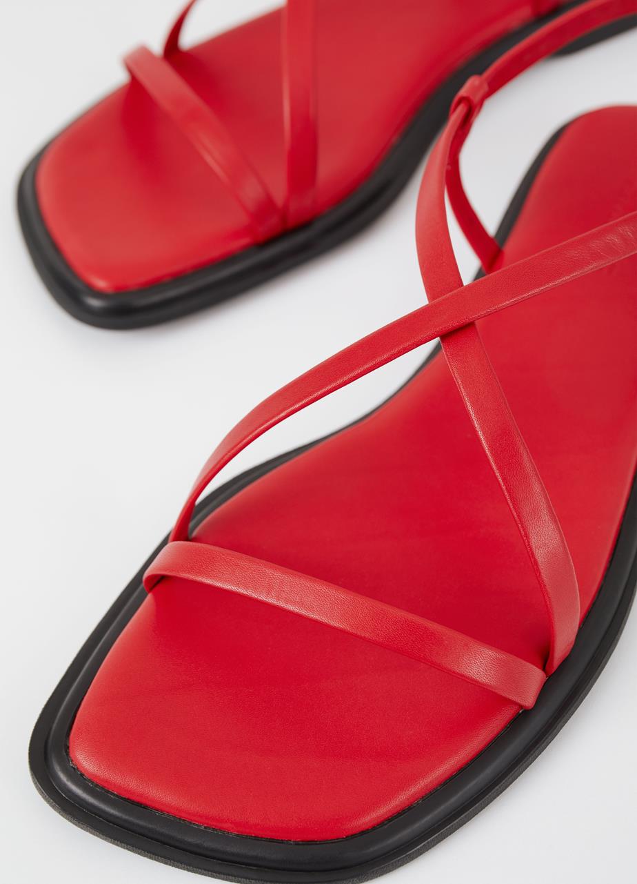 Izzy sandals Red leather