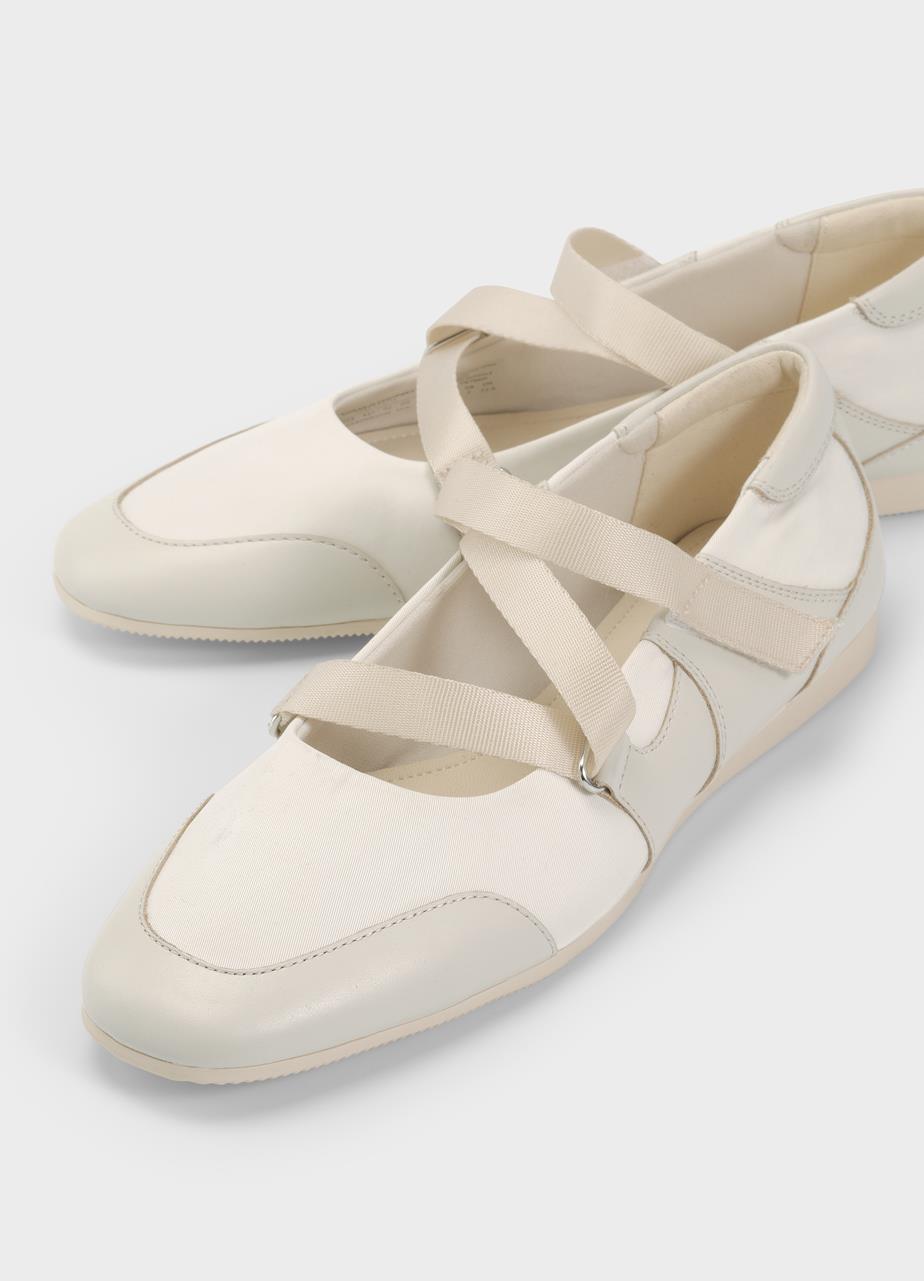 Hillary ballet flats Off-White leather/textile