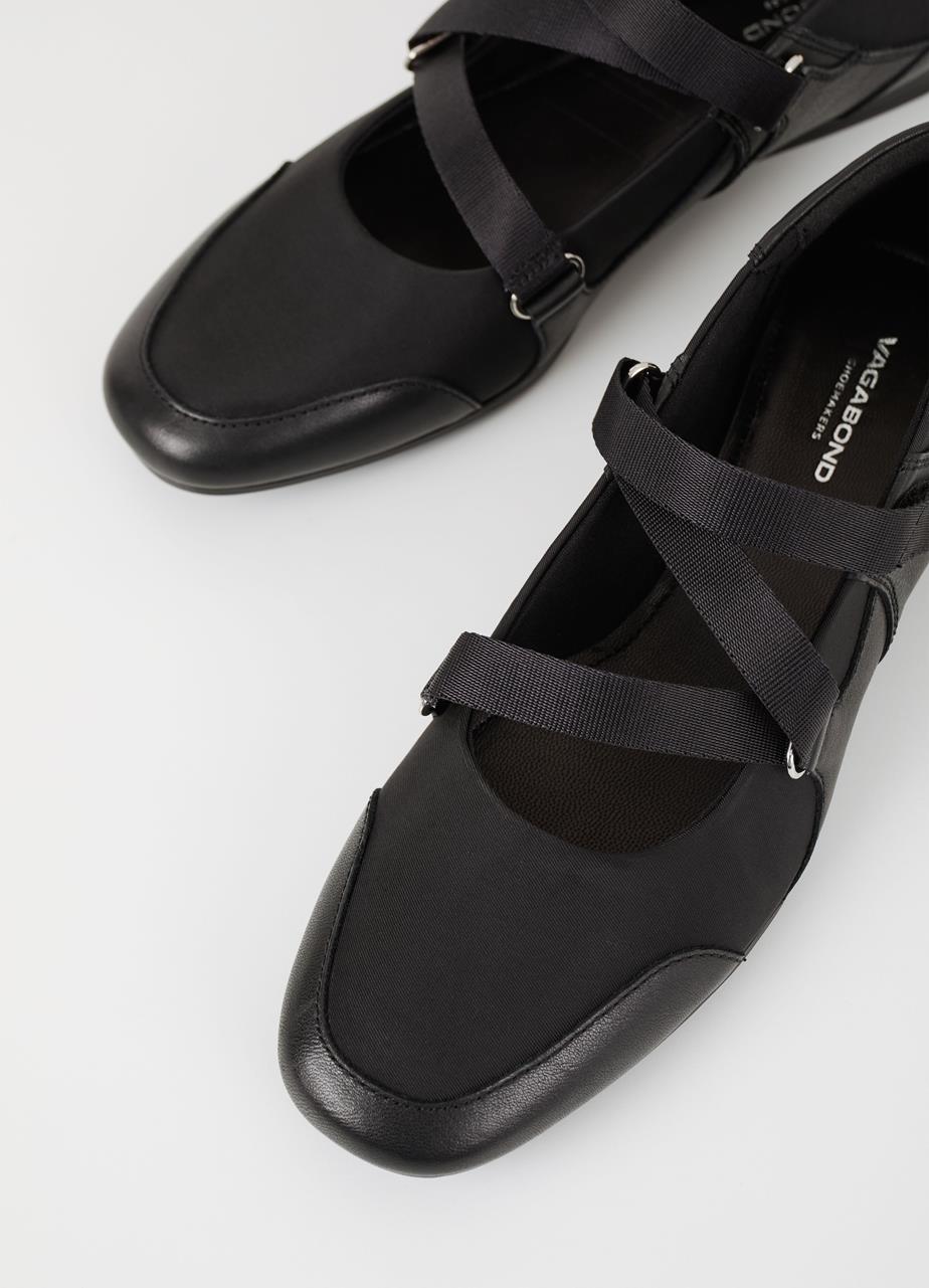 Hillary ballet flats Black leather/textile