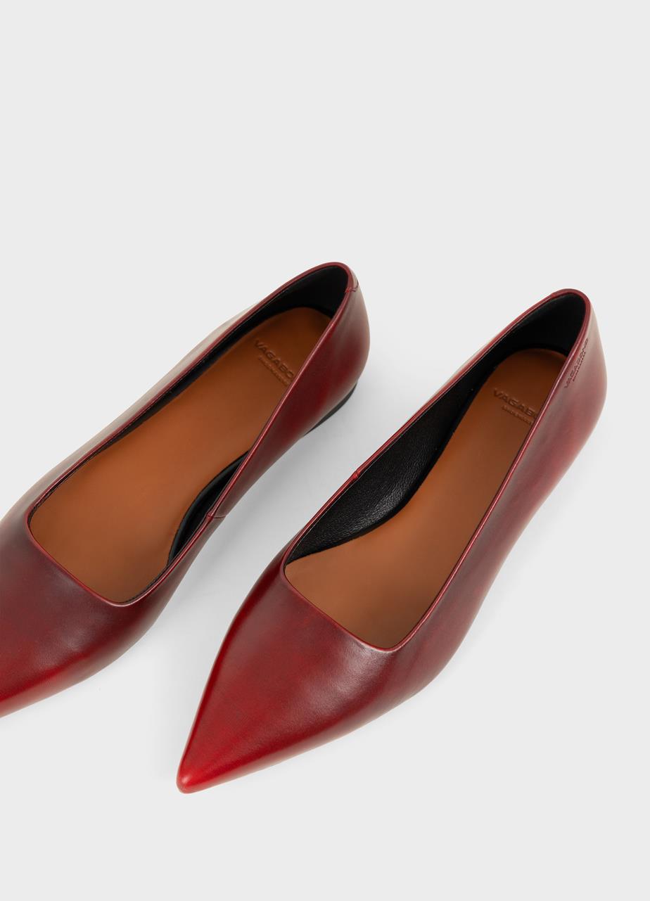 Hermine ballet flats Red brush-off leather