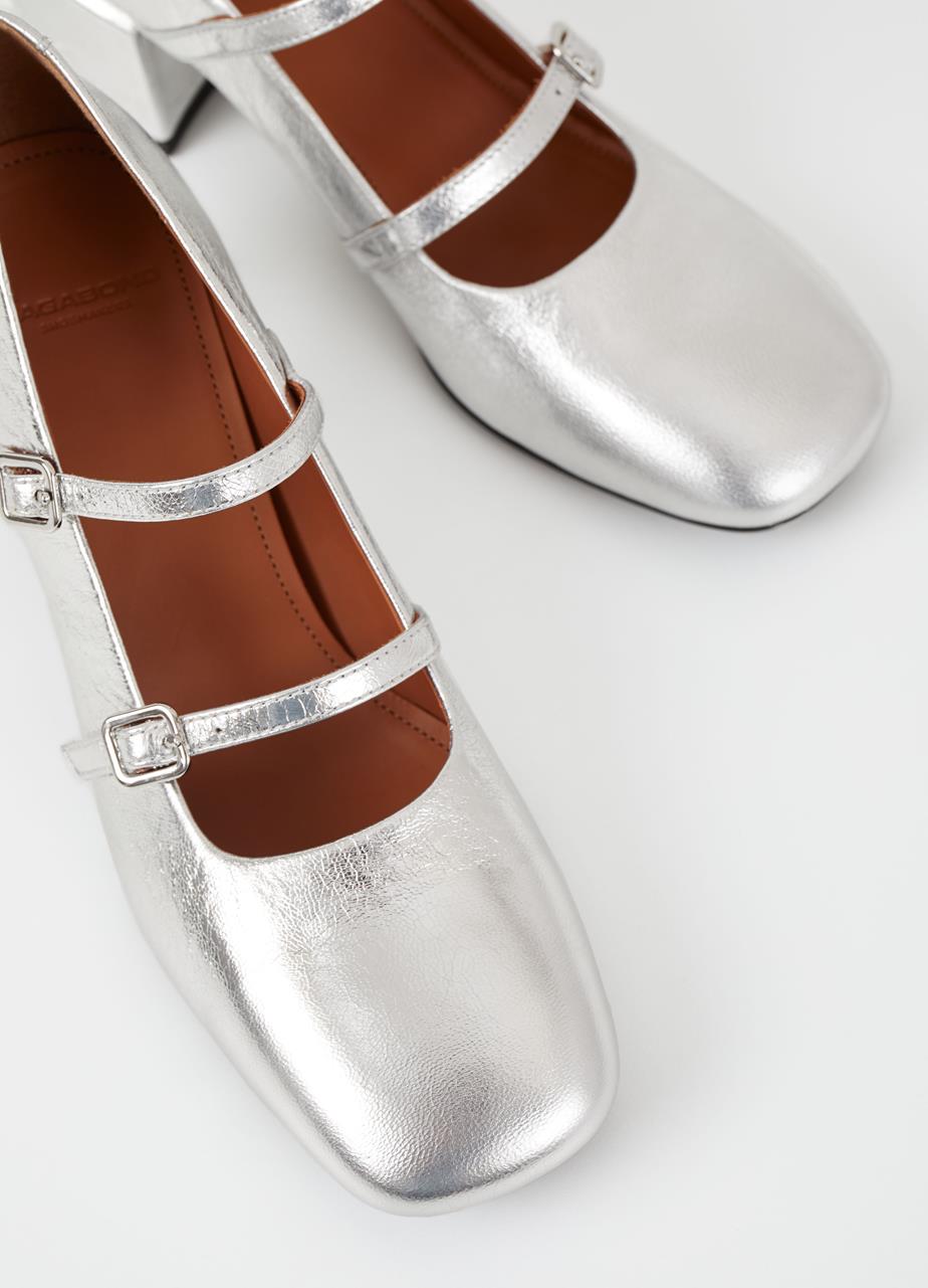 Adison pumps Silver metallic leather