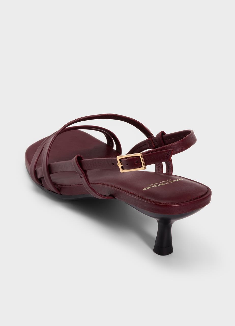 Jonna heeled sandals Dark Red leather