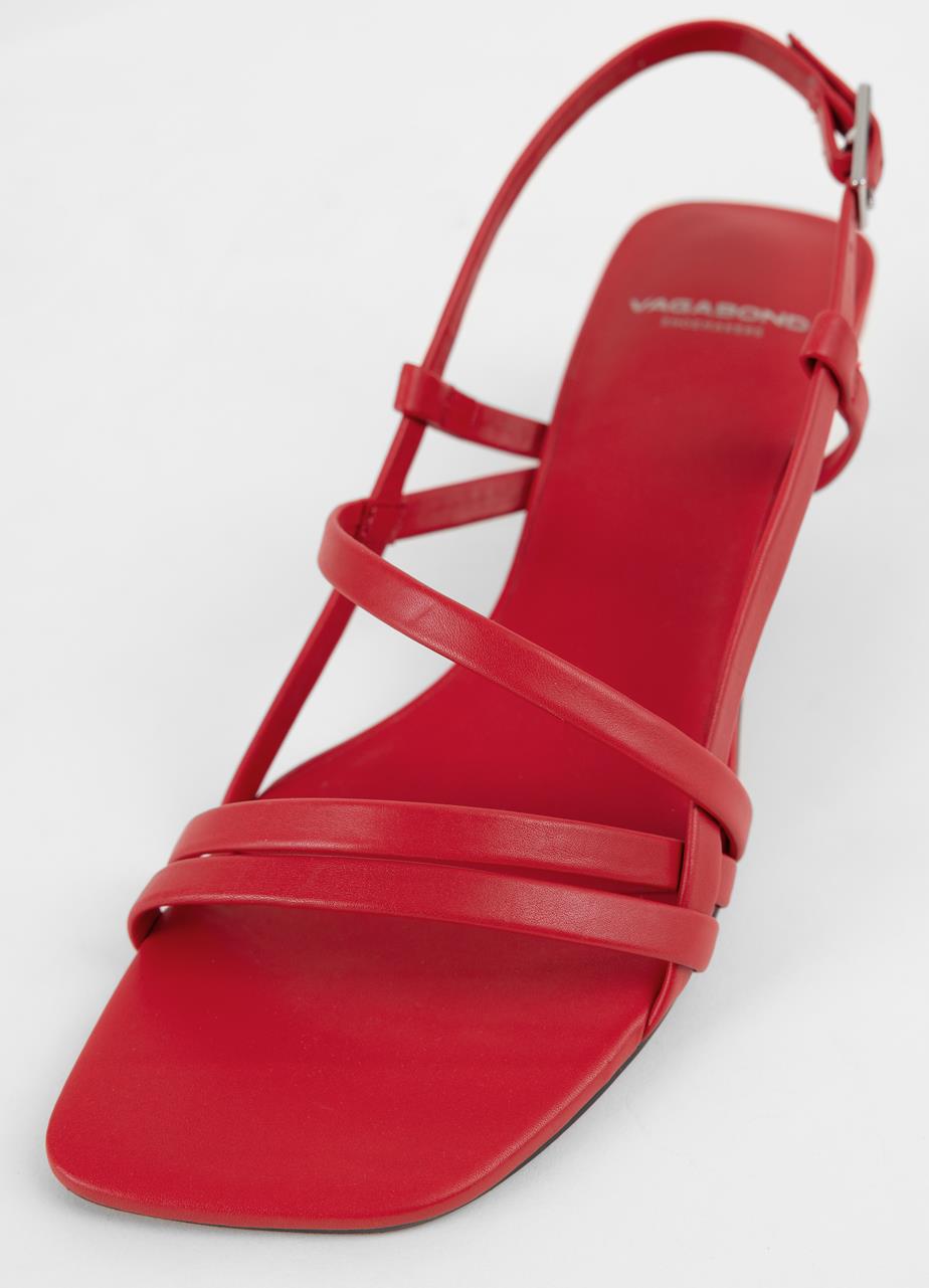Jonna heeled sandals Red leather