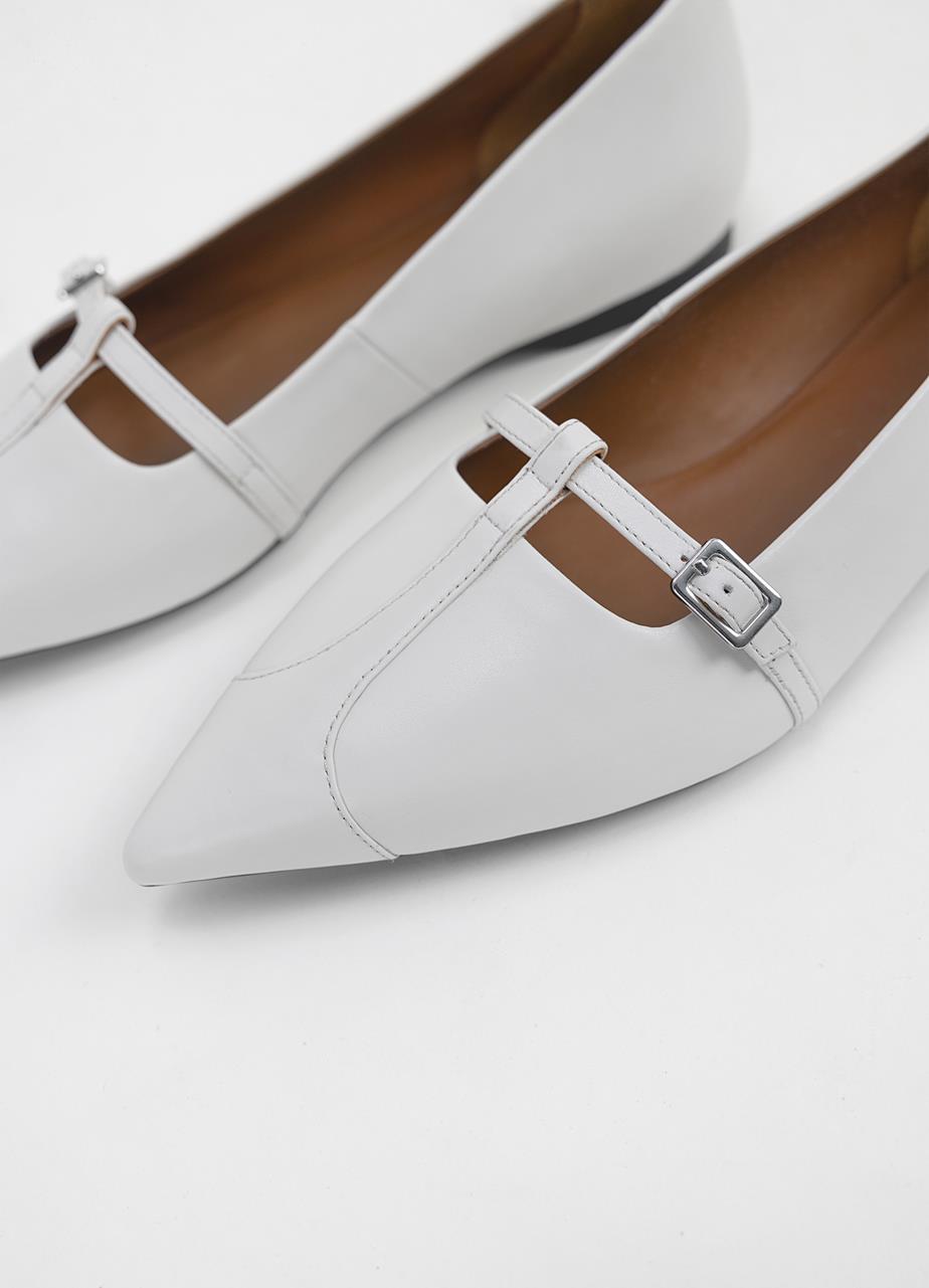 Hermine ballet flats White leather