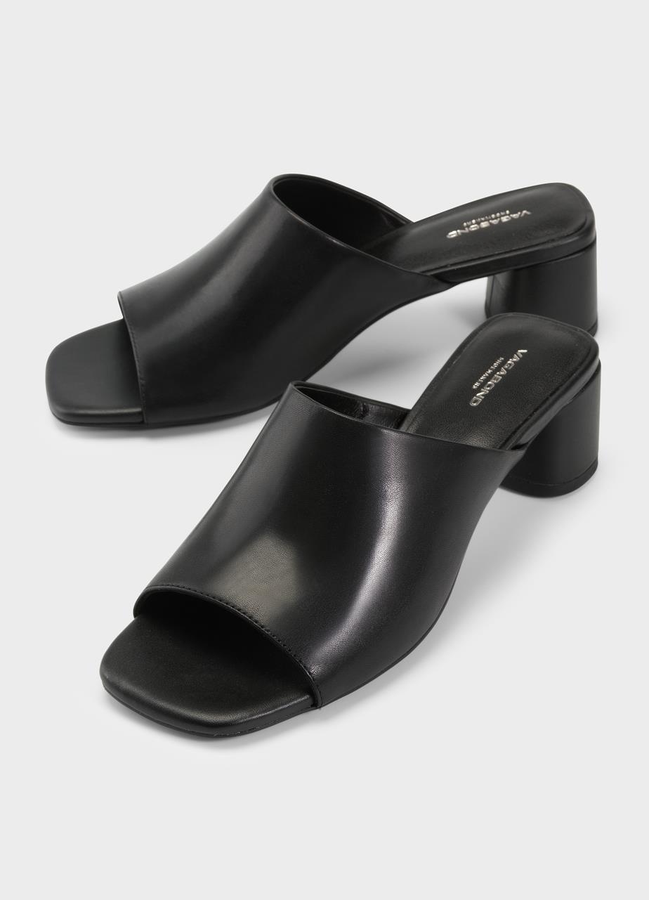 Piper mules Black leather