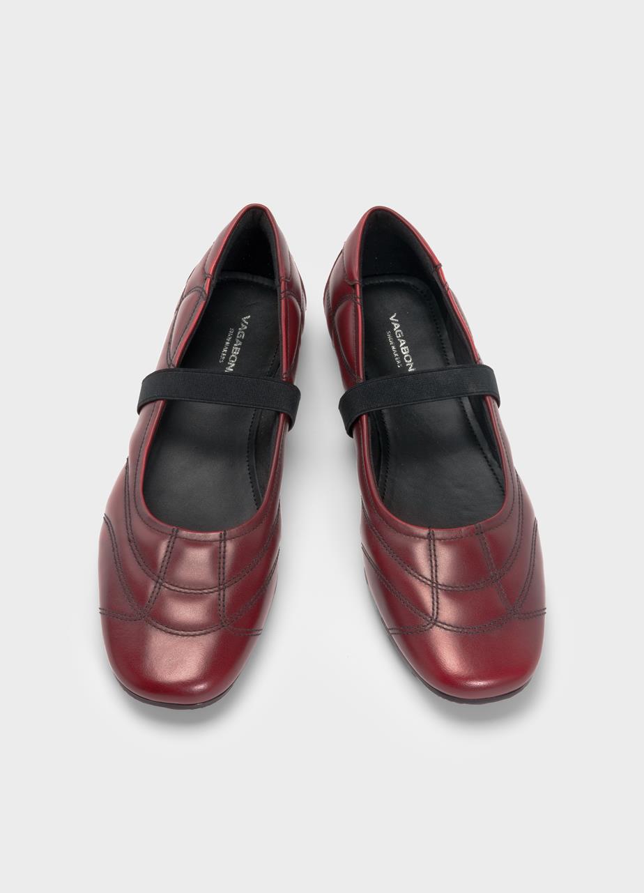 Hillary ballet flats Red brush-off leather
