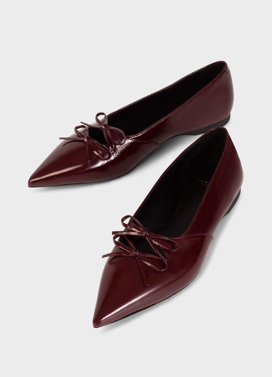 Hermine ballet flats Dark Red patent leather