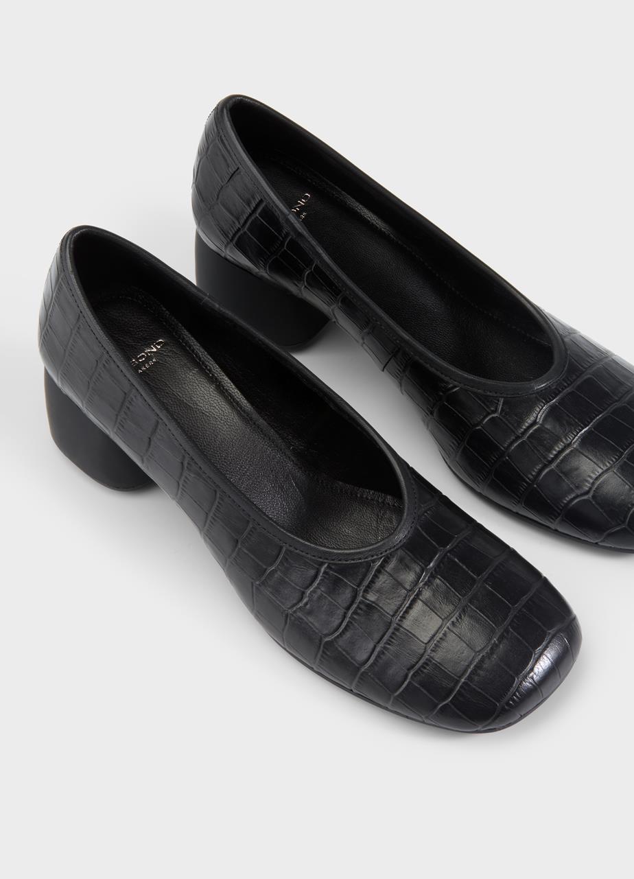 Livia pumps Black embossed leather