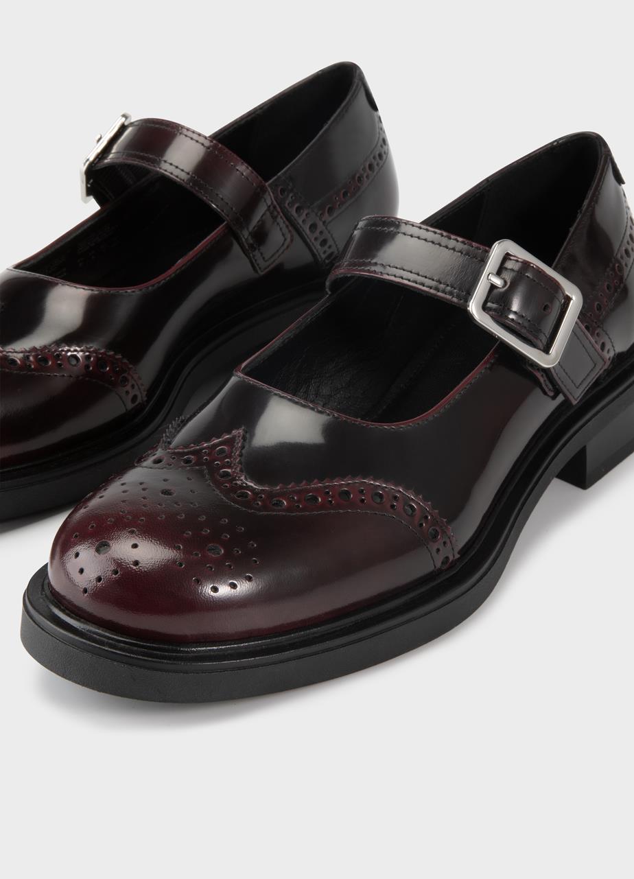 Freya shoes Dark Red polished leather