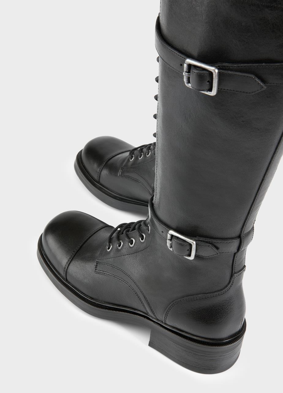 Karlie tall boots Black leather