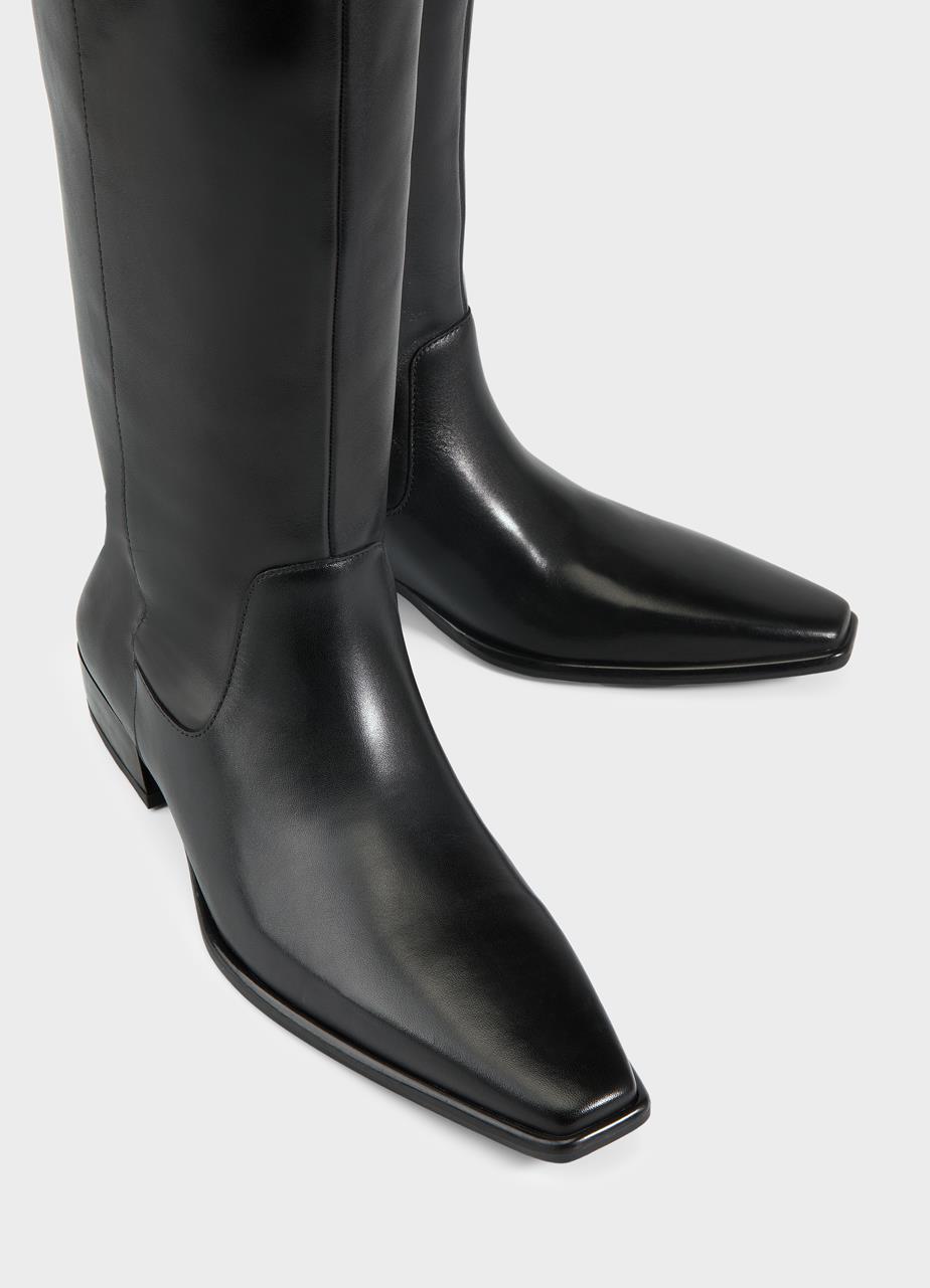 Nella tall boots Black leather