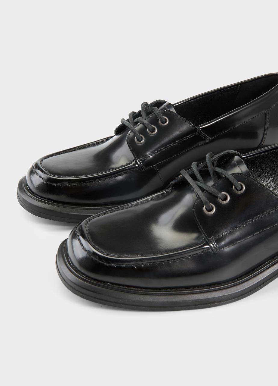 Ellis shoes Black polished leather