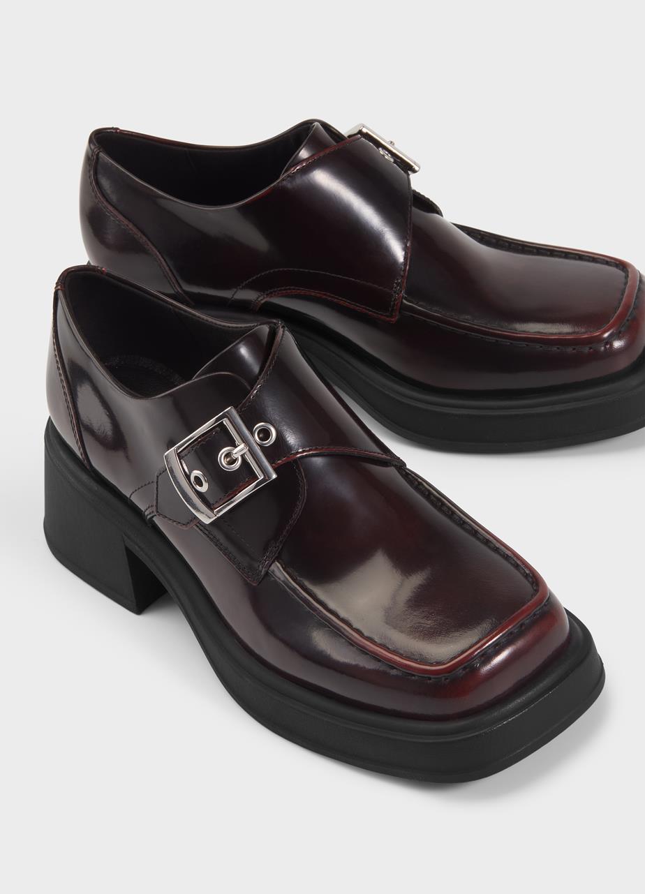 Dorah shoes Dark Red polished leather
