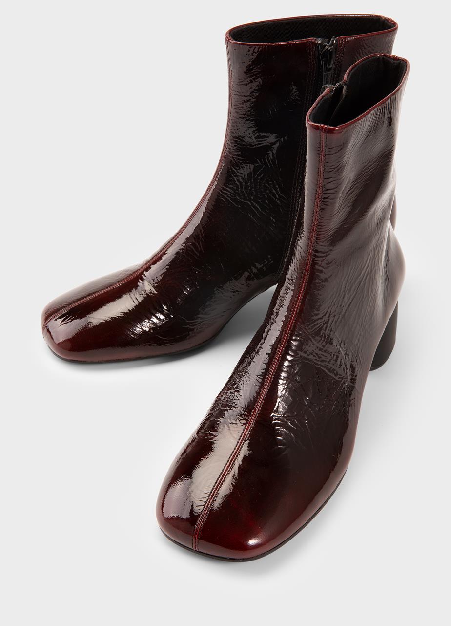 Livia boots Dark Red patent leather
