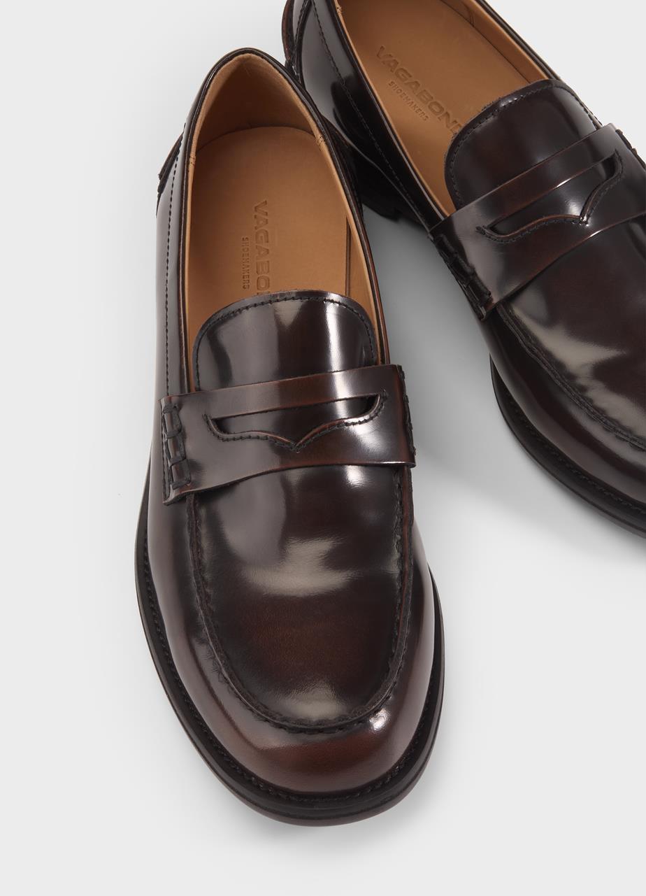 Steven loafers Dark Red polished leather