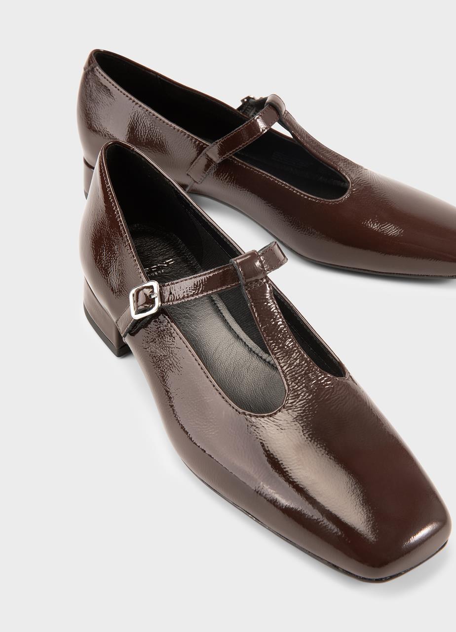 Debbi pumps Dark Brown, Patent Leather