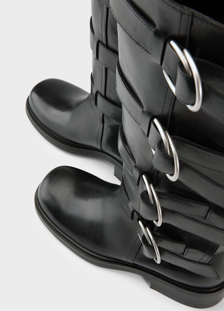 Karlie tall boots Black, Leather