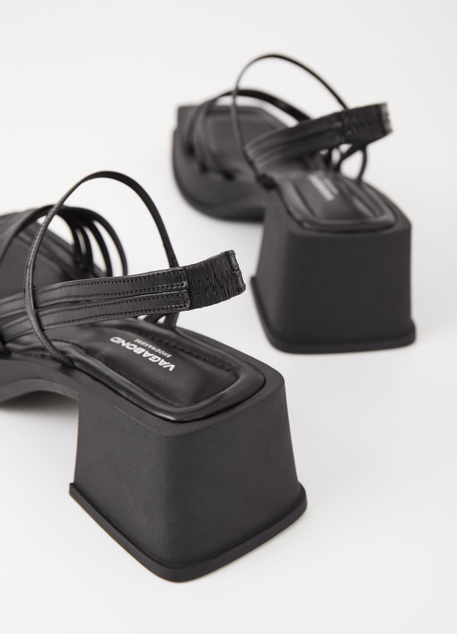 Hennie heeled sandals Black leather