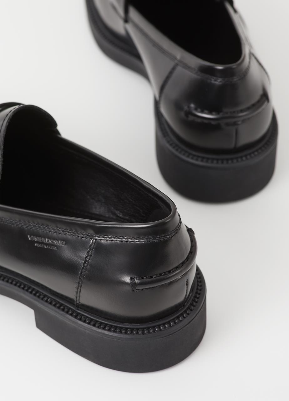 Alex m loafers Black polished leather