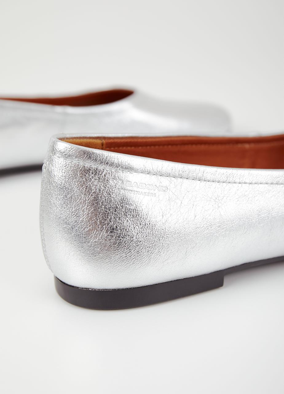 Jolin ballet flats Silver metallic leather