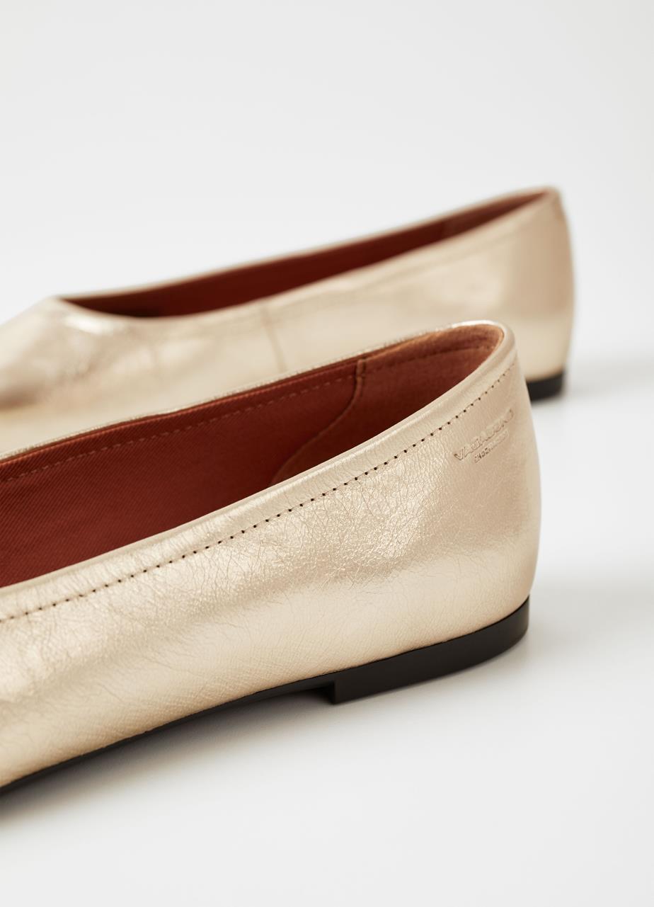 Jolin ballet flats Gold metallic leather