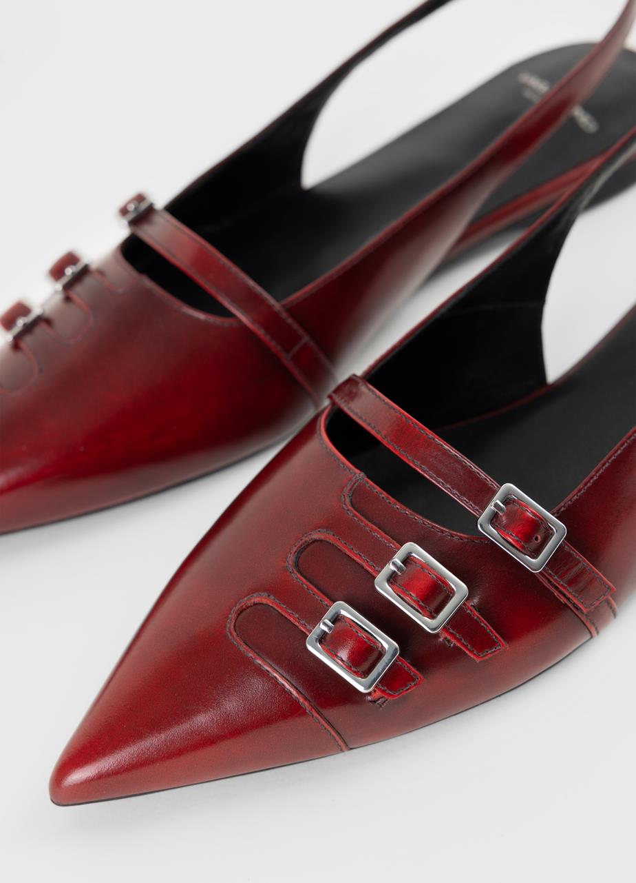 Hermine ballet flats Red brush-off leather
