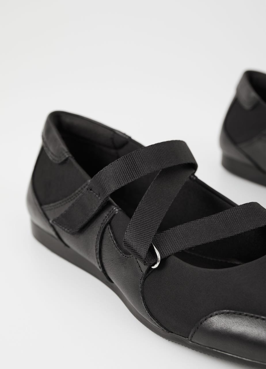 Hillary ballet flats Black leather/textile