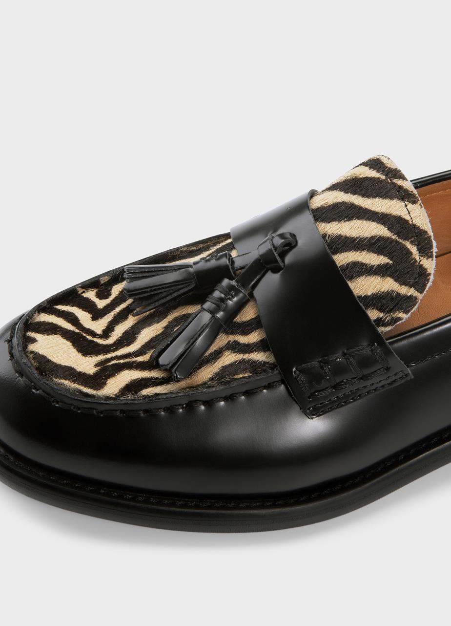 Linn loafers Black leather/hair-on-leather