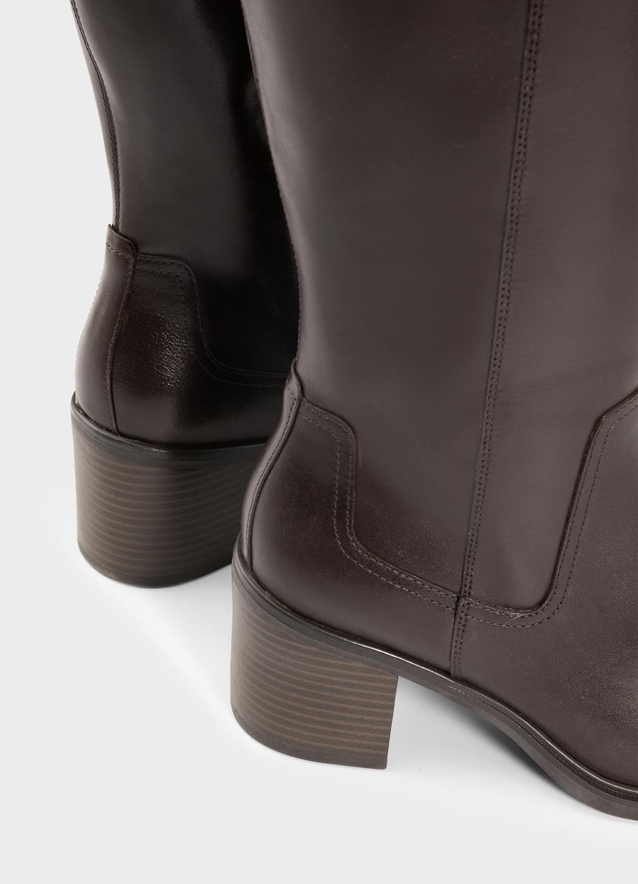 Meryl tall boots Brown leather