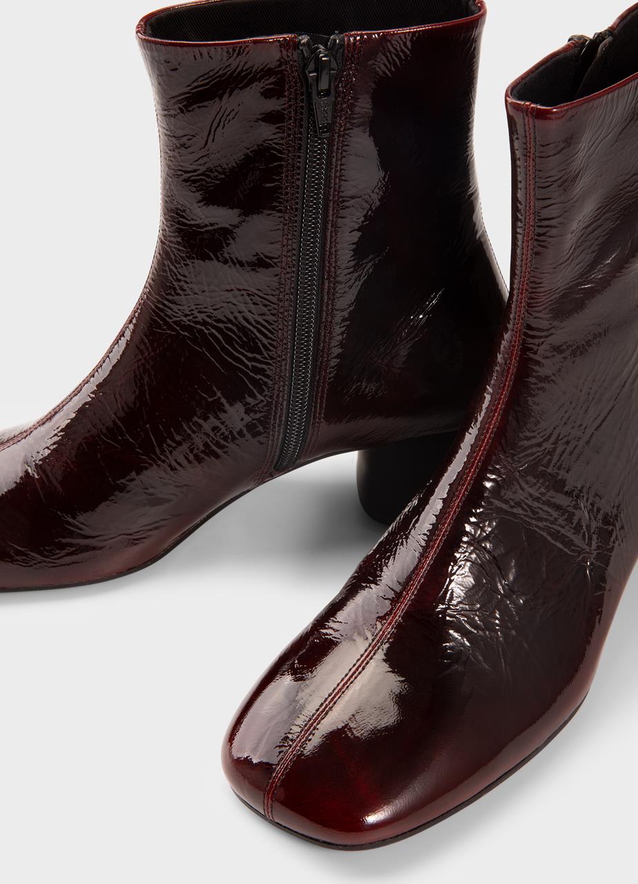 Livia boots Dark Red patent leather