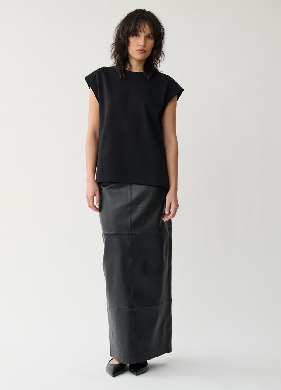 Boxy tank top Black textile