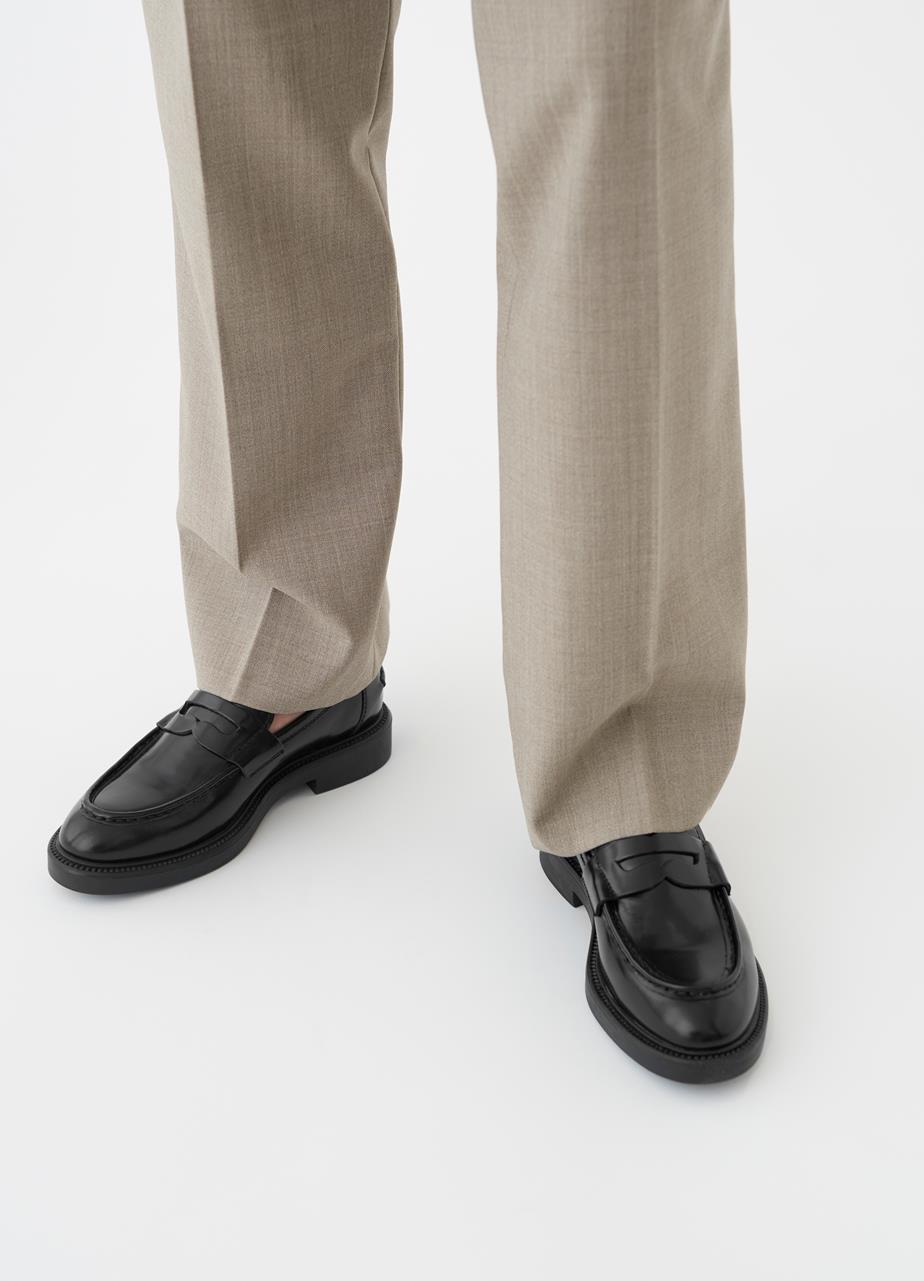 Alex w loafers Black polished leather