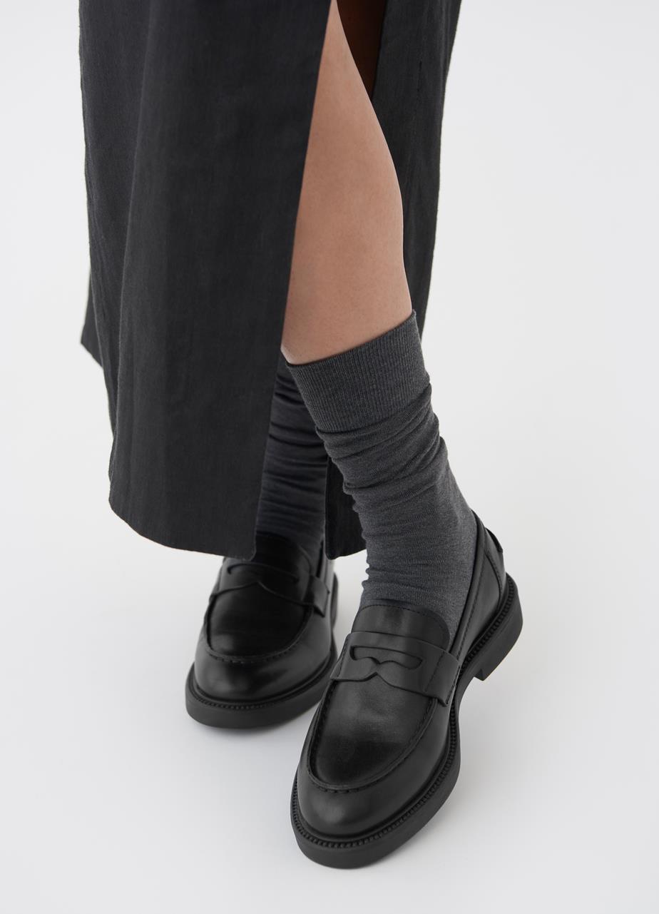 Alex w loafers Black leather