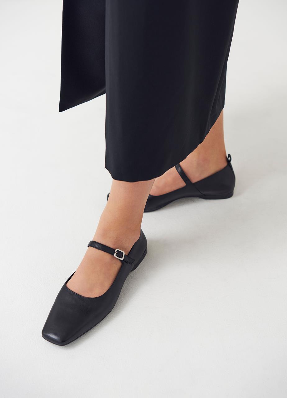 Delia ballet flats BLACK LEATHER