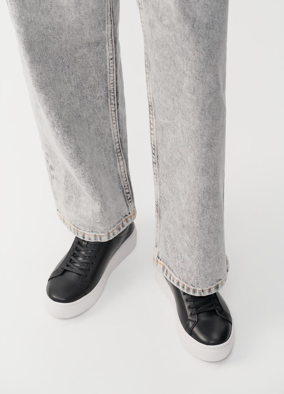 Zoe platform sneakers Black leather