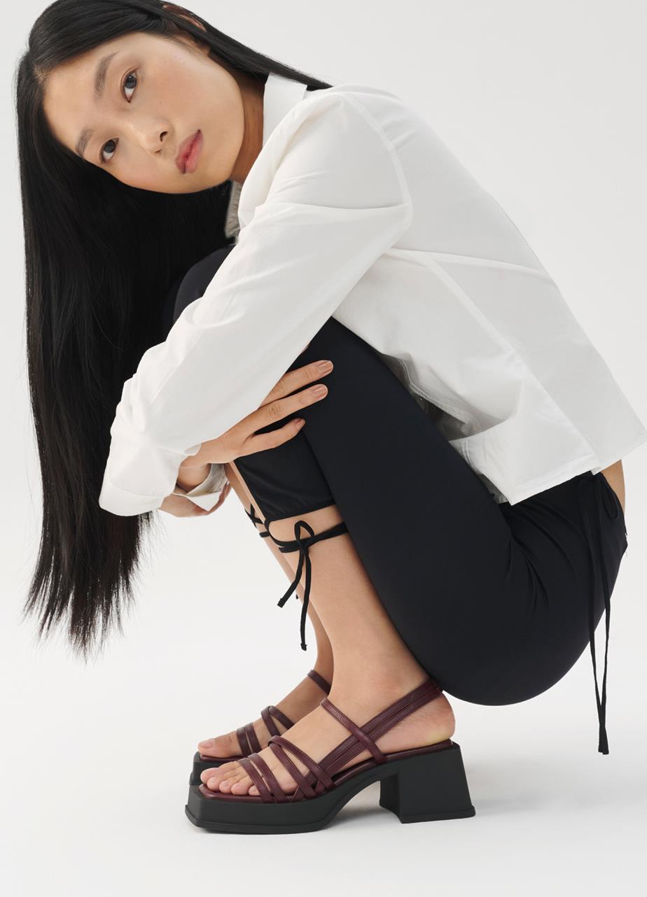Hennie heeled sandals Red leather