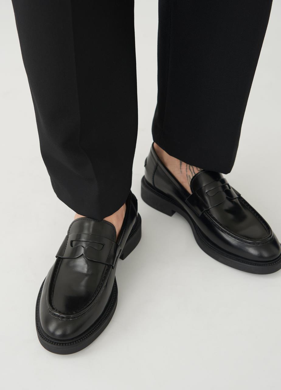 Alex m loafers Black polished leather