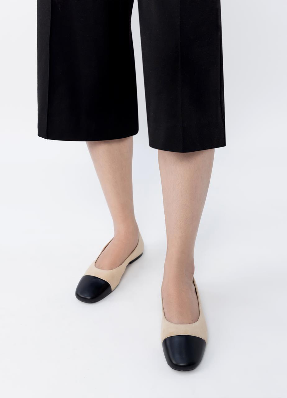 Jolin ballet flats Beige suede/leather