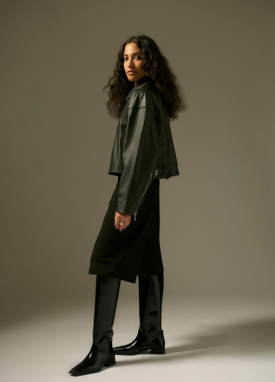 Eida tall boots Black polished leather