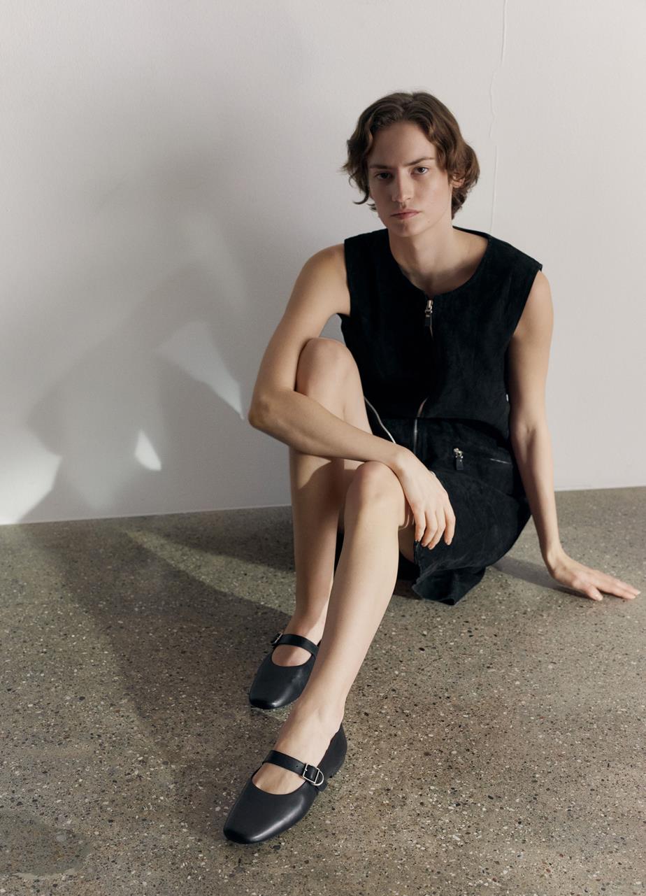 Jolin ballet flats BLACK LEATHER