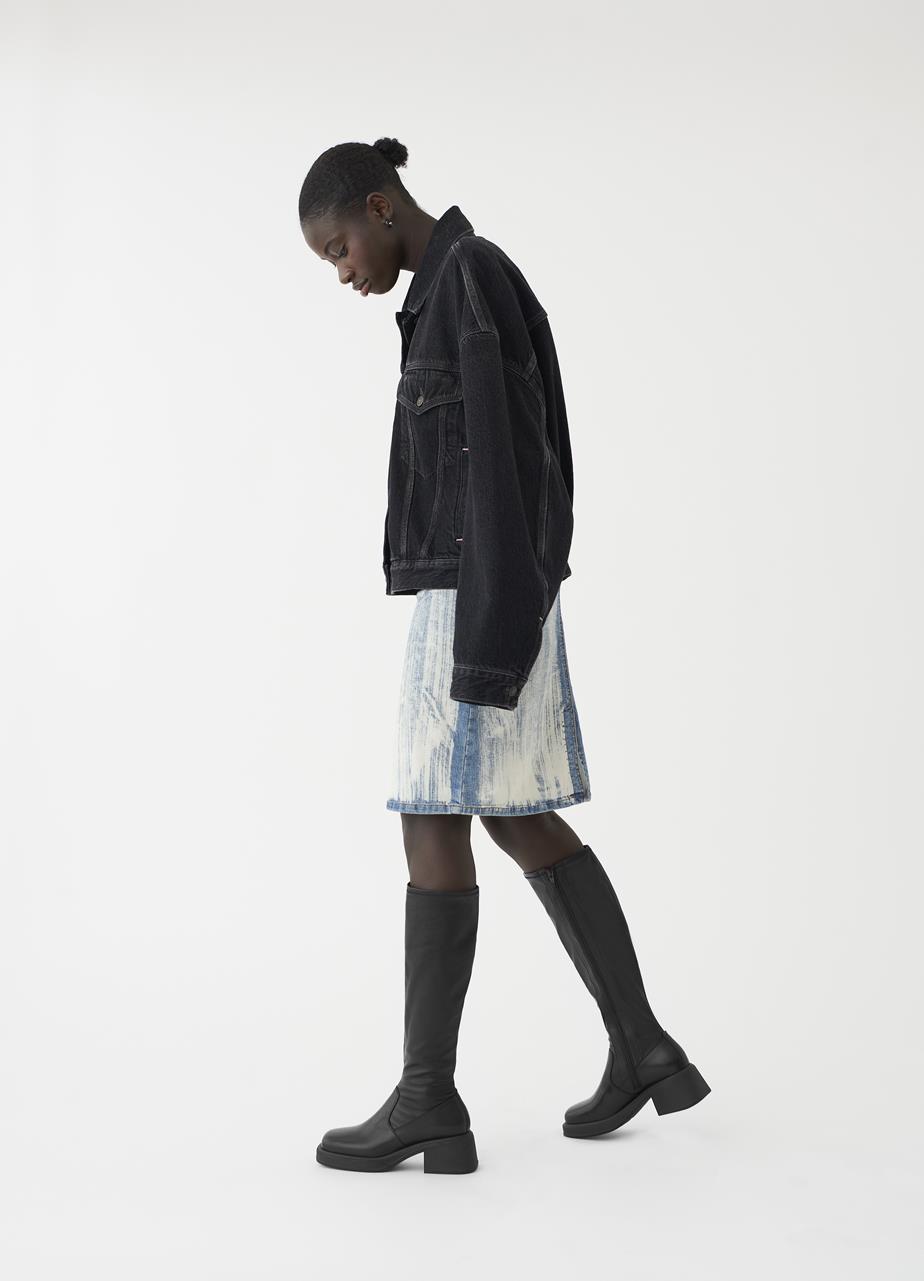 Dorah tall boots BLACK LEATHER/COMB